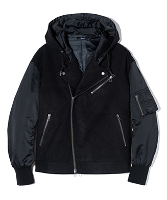 GB0424/JKT19 : Combination Hood Riders Jacket